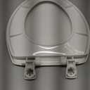 Bemis 7300SLEC Slow Close Toilet Seat, Easy Clean Hinges and Durable Plastic Seat, Made in USA, Elongated, White