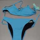 Beautikini Period Swimwear for Teens Menstrual Leakproof Spaghetti Straps Period Bikini Period Bathing Suits for Teen Girls (Blue, XS)