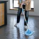 Spin Mop Replacement Handle 360 Degree Spin Mop Pole Handle Replacement Rotating Telescopic Stick for Mop Head, Ideal for Home and Household Cleaning (Blue)