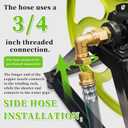 Stainless Steel Garden Hose Reel for 5/8" stainless steels Hoses Reel with Crank Handle Hose Reel Wall Mount 3/4 in Brass Fitting for Hassle-free Outdoor Holds up to 400-Ft (Hose not included)