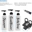 16.9oz Shampoo Dispenser for Shower Wall 3 Chamber, Drill Free Shampoo and Conditioner Dispenser Wall Mounted Shower Soap Dispenser Shampoo Bottles for Home Bathroom Hotel Commercial Use White (White With Shelf)