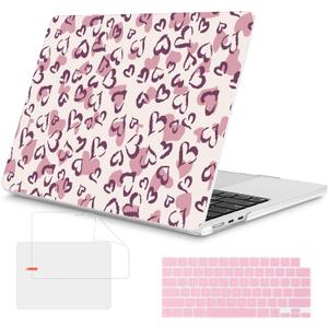 Mektron Case for 2026 MacBook Air 15 INCH M5 A3448 Compatible with M4 A3241 /M3 A3114 /M2 A2941 Printed Plastic Hard Shell Cover with 15.3" Liquid Retina Display Touch ID- Heart Art