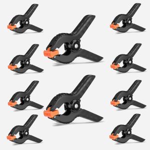 Spring Clamps, 10 Pack 4.5in Professional Plastic Heavy Duty Spring Clips for Crafts, Backdrop Clips Clamps for Backdrop Stand ,Photography Studios, Woodworking, Home Improvement