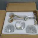 Vintage Bathroom Light Fixtures, Gold Bathroom Vanity Light, Matte Antique Brass Finish with Crystal Glass Shade, Wall Sconces Lighting for Bedroom, Living Room, Hallway (Gold, 3-Light)