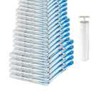 Amazon Basics Vacuum Storage Bags with Hand Pump for Travel, Space Saving Compression Bags for Clothes, Clothing, Blankets and Duvets, Clear, 20 Pack (5 Small, 5 Medium, 5 Large & 5 Jumbo)