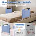 Mybow Double Bed Rail, U Bar for Medical Bedside Safety Assisting Rails, Railing Support for Elderly Adults Under Mattress Handrail, Hospital Dual Bed Rails for Seniors Twin Full Queen Adjustable Rail, 62"L 20"W 19"H