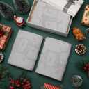 Newwiee 3 Pcs Christmas Snowman Hand Towels Decorative 3D Jacquard Bath 100% Cotton Soft Absorbent Towels for Kitchen Bathroom Washcloths Spa Gym Sport Xmas Holiday Winter Gift, 30x 14 Inch