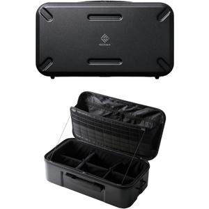  Gear Storage Case, Lightweight Hard Shell Organizer, Water-Resistant, Stackable Organizer with Padded Dividers, Fits Cameras & Accessories Travel Outdoor Tech Accessories (Black)