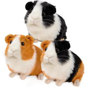 3pc Guinea Pig Stuffed Animals - Realistic Plush Cute Plushie Toys for Kids, Small Live Animals Pet Doll Toy for Boys Girls Birthday