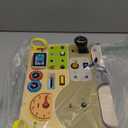 Montessori Toddler Toys - Baby Wooden Busy Board - Sensory Toys with Light Switch - Travel Toys for Educational Toddler Activities for Toddlers 1 2 3 4+ Year Old