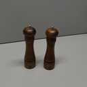 Wooden Salt and Pepper Grinder Set, Premium Oak Wood Salt Grinders Shakers, Pepper Mill with S and P Engraving, Adjustable Ceramic Grinder  8 inches, 2 Pack