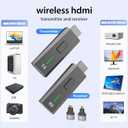 2026 Upgraded Wireless HDMI Transmitter and Receiver 328FT/100M, 4k Decode 1080P Output, Plug & Play Portable 2.4g/5g, Wireless Hdmi Extender Kit to Monitor from Laptop/PC/Projector/TV Box