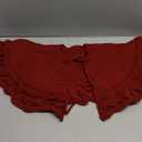 Mr. Pen- Small Christmas Tree Skirt, 24", Red Knitted Christmas Skirt Tree, Xmas Tree Skirt