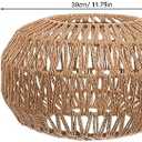 GANAZONO Woven Paper Rope Lamp Shade Simulation Rattan Pendant Light Shade Ceiling spider Bulb Covers for Pendant Floor Table Lamps Drawing Room Bedroom Office Hotel