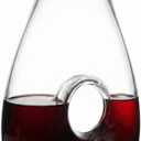 Hollow Circle Wine Decanter - Decant with Elegance, 1500 ml lead-Free Crystal Clear Glass Red Wine Decanter Juice Container Wine Decanters and Carafes Good Looking Decanters for Wine Lovers (Snail Shaped)