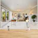 200'' Retractable Baby Gates Extra Wide, 42'' Extra Tall Retractable Dog Gate, 16 FT White Indoor/Outdoor Retractable Gate with Reinforcement Rods for Garage, Doorways, Stairs, Decks, Driveway, Patio