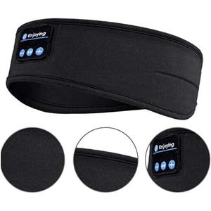 Wireless Bluetooth Sleeping Headphones Headband Thin Soft Elastic Comfortable Music Ear Phones Eye Mask for Side Sleeper Sports