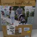 Lightweight Travel Stroller for Baby & Toddlers - Easy Fold & Compact Stroller with Canopy, Storage Basket, Multi-Position Recline & Convenient One-Hand Fold (Grey)
