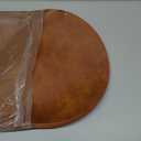 ADRIMER Placemats, Heat Resistant Oval Placemats Set of 6 Washable 12 x 17 Inch, Waterproof Table Mats, Wipeable Pu Place Mats for Kitchen, Dining Room, Turmeric Brown