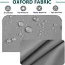 Deep Seating Patio Cushion Set Covers Replacement, Durable Outdoor Cushions Cover, 4Pcs Patio Furniture Cushions Slipcovers with Zipper, 28x28x6, 28x13x6, Grey