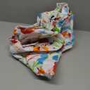 misaya Round Fitted Tablecloth with Elastic Edge, 100% Waterproof Oil Proof Plastic Table Cover, Vinyl Flannel Backed Tablecloth Fits 45"-56" Round Tables for Easter, Dinner, Outdoor, Picnic, Flowers (Off White)