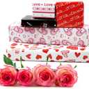 6 x Fancy Land 10 Sheets Valentine Wrapping Paper Sheets Wedding Valentines Day Gift Wrap Folded Large Sheets 20 X 28 Gift Decoration