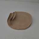 SHACOS Round Braided Placemats Set of 4 Round Table Mats for Dining Tables 15 inch Washable Kitchen Table Place Mats Indoor (Beige, 4)