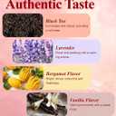 LOOMICA Paris Breakfast Black Tea Bags, 20 Ct, Lavender Bergamot Vanilla | Rich & Smooth, Flavored Black Tea, Morning & Afternoon Tea, Full-bodied; Individually wrapped, Hot or iced, Home & office (EXP 05/08/28)
