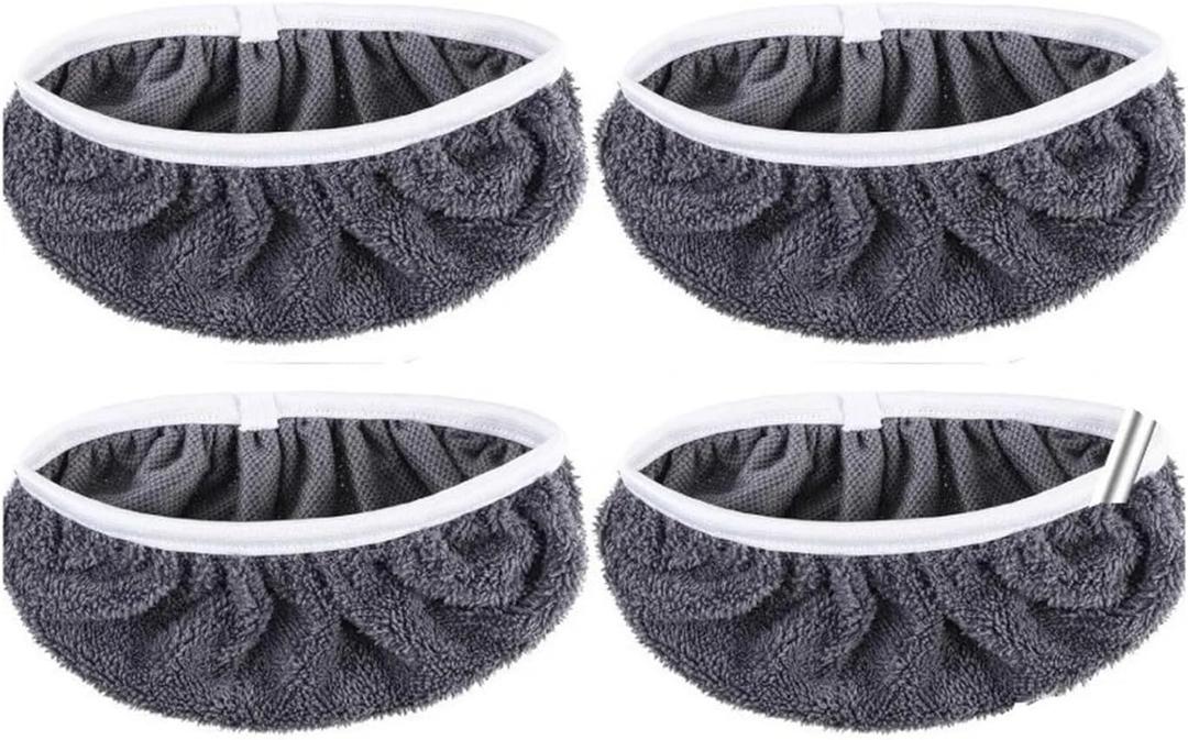 Compatible for 4 Reusable Mop Pads with High Water Absorption and Ultra-fine Fiber