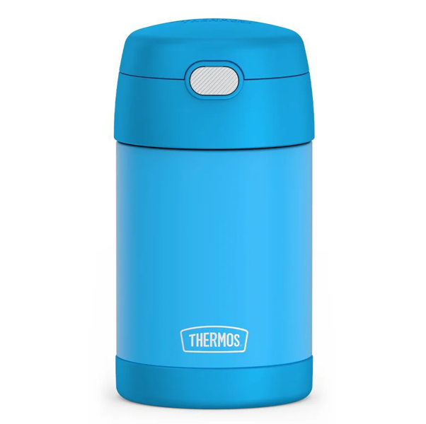 THERMOS FUNTAINER Insulated Food Jar, 16 Ounce, Kid Friendly Food Jar, Electric Blue