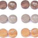 bepisof Contact Lens Case - Dual Case with Leather Ring, Leak-Proof and Portable(3Colors，6Pack)