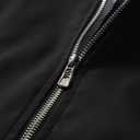 Mens Lightweight Bomber Jacket Casual Windbreaker Zip Up Coat with Pockets for Spring Fall (Black, S)