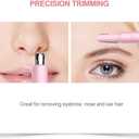 3 x TOUCHBeauty Ear Nose Hair Trimmer and Eyebrow Trimmer for Women 2in1 Facial Hair Removal Set with Dual Trimmer Head Battery Operated Battery Included Pink Color TB-1458