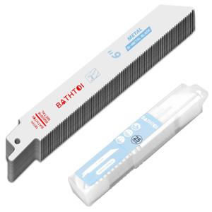25 Pack 6 Inch 18 Tpi Reciprocating Saw Blades for Sheet Metal, Pipes, Nails Cutting, Profiles, Bi-Metal Sawzall Blades with 8% Cobalt for Longer Life and Faster Cutting Speed
