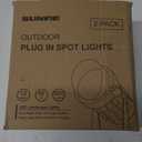 SUNVIE Outdoor Landscape LED Lighting 12W Waterproof Garden Lights COB Led Spotlights with Spiked Stand for Lawn Decorative Lamp US 3- Plug 3000K Warm White (2 Packs)