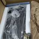 ZMISHIBO Ceiling Fans with Lights and Remote, 19.7'' Low Profile Ceiling Fan, 3000-6000K Dimmable Modern Flush Mount LED Fan Light, 6 Wind Speeds, Black Fandelier Ceiling Fans for Bedroom