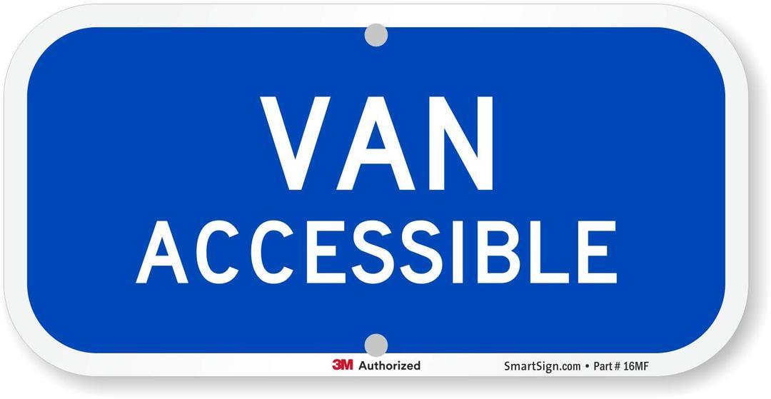 "Van Accessible" Sign By SmartSign | 6" x 12" 3M High Intensity Grade Reflective Aluminum