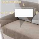 H.VERSAILTEX Waterproof Couch Cover Plush Sofa Cover with Strap Soft Anti Slip Sofa Slipcovers for 4 Cushion Sofa Couch Protector Cover for Dogs Cats Kids,36x96'',Khaki