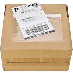 9527 Product 12.5" x 9" Clear Adhesive Top Loading Packing List/Shipping Label Envelopes (100 Pack)