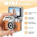 Mini Keychain Camera with Flip Screen Series,1080P HD Multiple Shooting Recording Modes, Portable Digital Camera with 16GB SD Card for Travel, Party. Ideal Pendant Gift