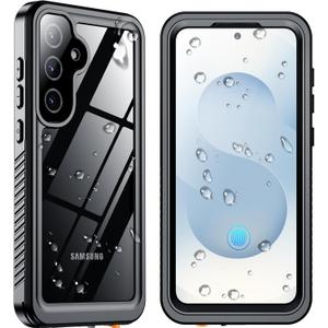 Designed for Samsung Galaxy S25 Plus Case Waterproof,Built-in Screen & Lens Protector,Full Heavy Duty Protective Phone Case,12FT Drop Shockproof Protection for Galaxy S25 Plus 6.7,Black