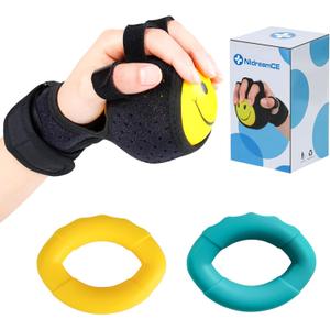Anti Spasticity Ball Splint Stroke Therapy Equipment for Adults Hand Orthosis Brace for Recovery Spasm Dystonia Hemiplegia Training Functional Impairment