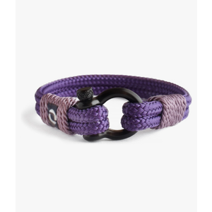 Mens Rope Bracelet - Stainless Steel Black Shackle, Extremely Durable and Scratch Resistant Waterproof Paracord, Handmade, Nautical Wristband for Men