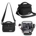 Cwatcun Small Camera Sling Bag Crossbody Camera Shoulder Case, Waterproof Travel Photography Camera Messenger Bag for Canon, Nikon, Sony, Fuji DSLR/SLR/Mirrorless Cameras, Lens and Accessories