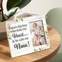 SRADMO Nana Picture Frame, Nana Frame, Pregnancy Announcements,Pregnancy Announcement For Grandparents,Grandma And Me Picture Frame,This Boy Calls Me Nana 10x8 Inch Wooden Tabletop Photo Frame (White)