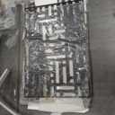 Metal Privacy Screen 72" H x 47.2" Decorative Outdoor Privacy Screen Privacy Panel with Stand for Balcony Deck Patio Lawn Garden, Privacy Fence (Black-Street)