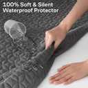 100% Waterproof Noiseless & Cooling Mattress Protector - Queen Size - Gray | Viscose Made from Bamboo, 360 Protection Against Spills, Stains, & Accidents, 20" Deep Pocket, For Parents & Pet Owners