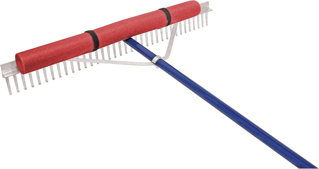 Extreme Max 3005.4098 36" Floating Weed Lake Rake with 11' Extension Handle and 50' Rope,Silver