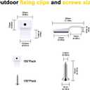 150 Pcs Outdoor LED Strip Light Mounting Clips Self Adhesive with Screws Mounting Holder, Cable Wires Organizer for 8mm to 10mm Width Rope Light, Indoor Room and Outdoor