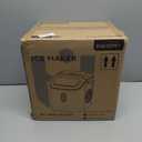 EUHOMY Countertop Ice Maker Machine with Handle, 26.3lbs Per Day, 9 Cubes in 6 Mins, Auto-Cleaning Portable Ice Maker with Basket and Scoop, for Home/Kitchen/Camping/RV (Silver) (Steel Grey Silver)